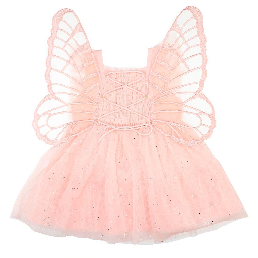 VESTIDO NIÑA BUBBLEGUMMERS ELEVATED NATURE LIGHT PINK-1