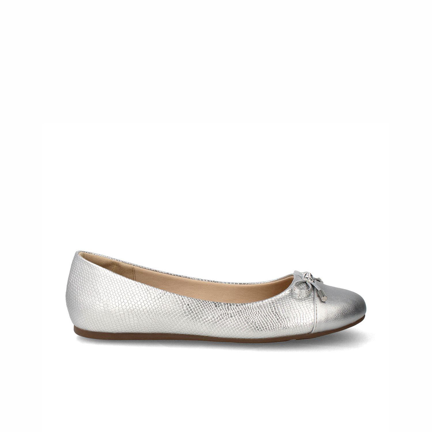Ballerina Mujer Bata Delhi Plateado-0