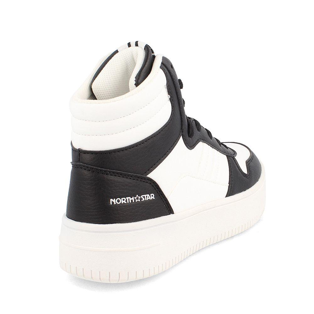 ZAPATILLA CAÑA ALTA MUJER NORTH STAR DAVE NEGRO-3