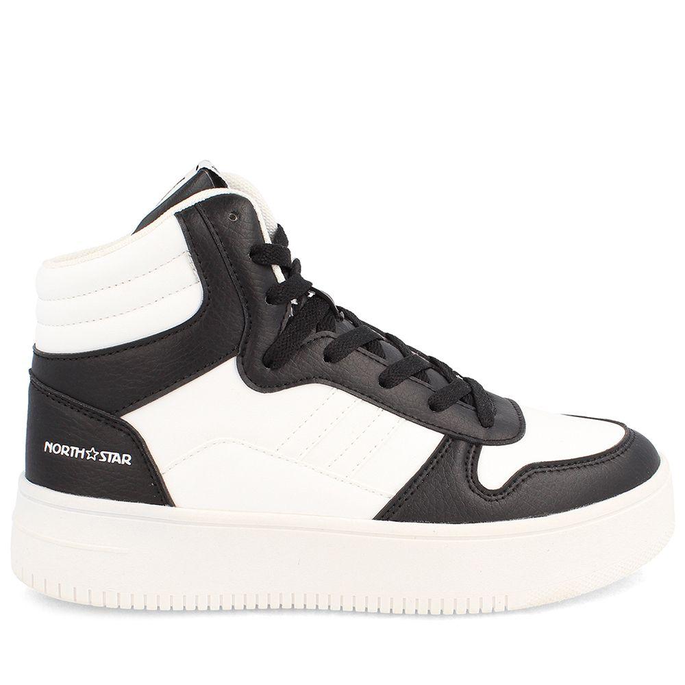 ZAPATILLA CAÑA ALTA MUJER NORTH STAR DAVE NEGRO-4
