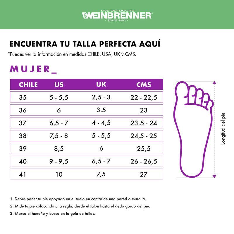 BOTÍN OUTDOOR MUJER WEINBRENNER FLORIDA MID NEGRO - MORADO-8