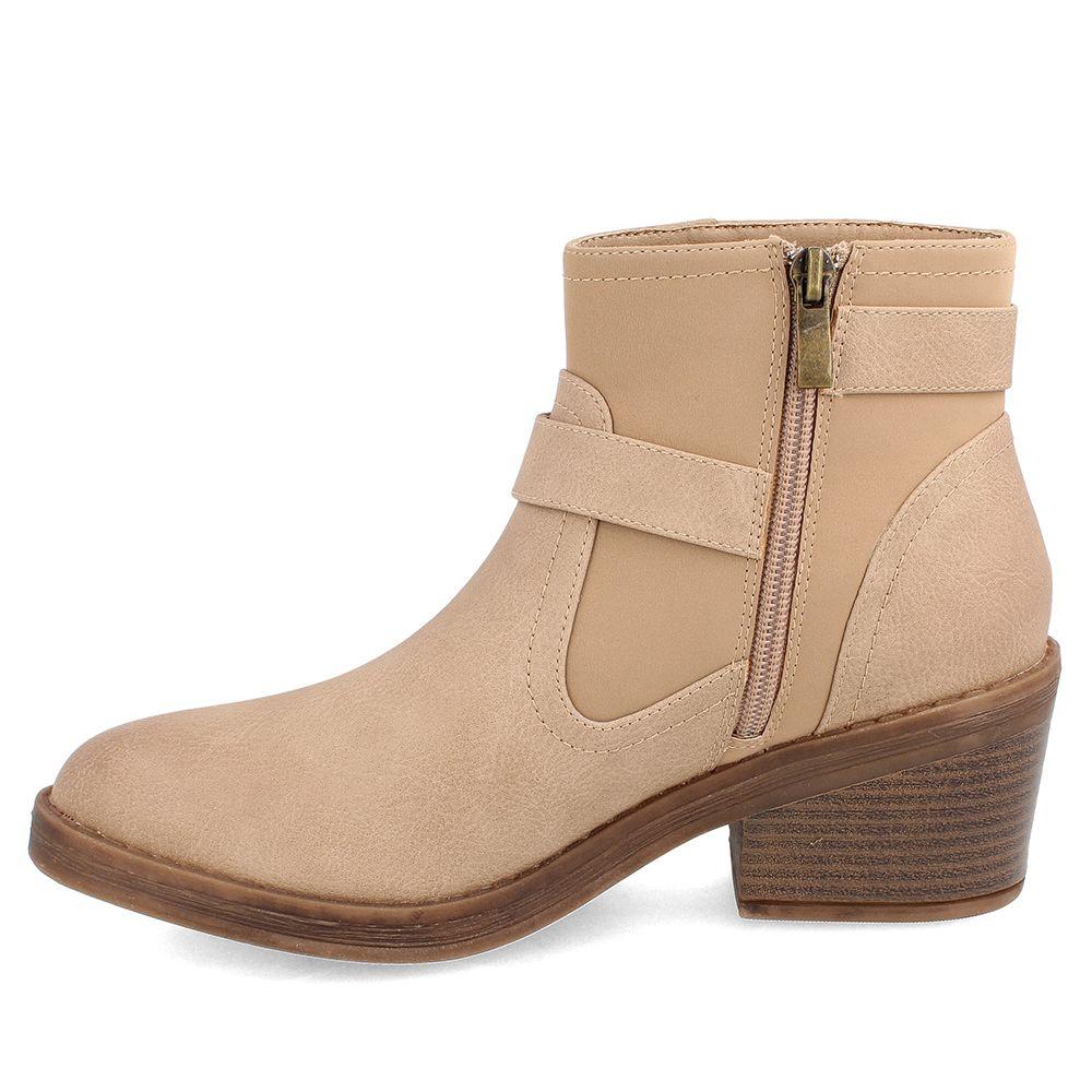 BOTÍN TEXANO MUJER BATA BIANCA BEIGE-1