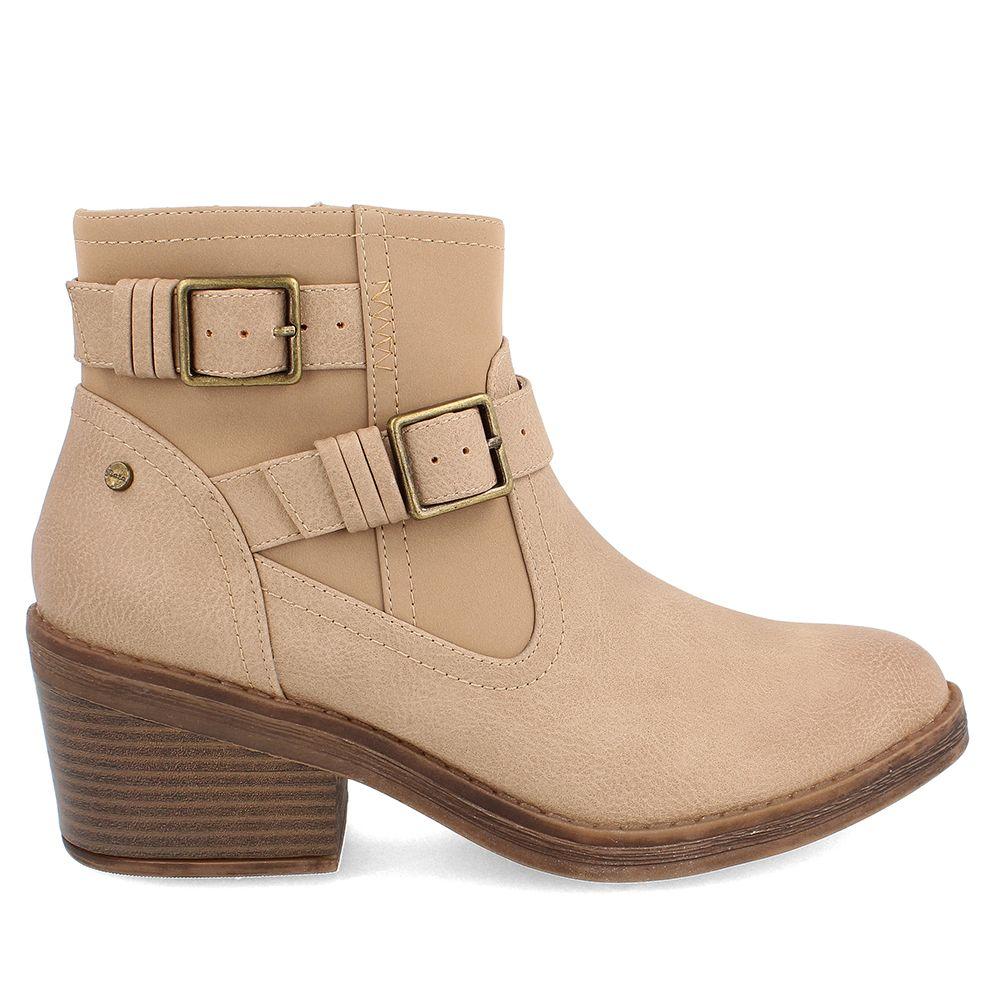 BOTÍN TEXANO MUJER BATA BIANCA BEIGE-4