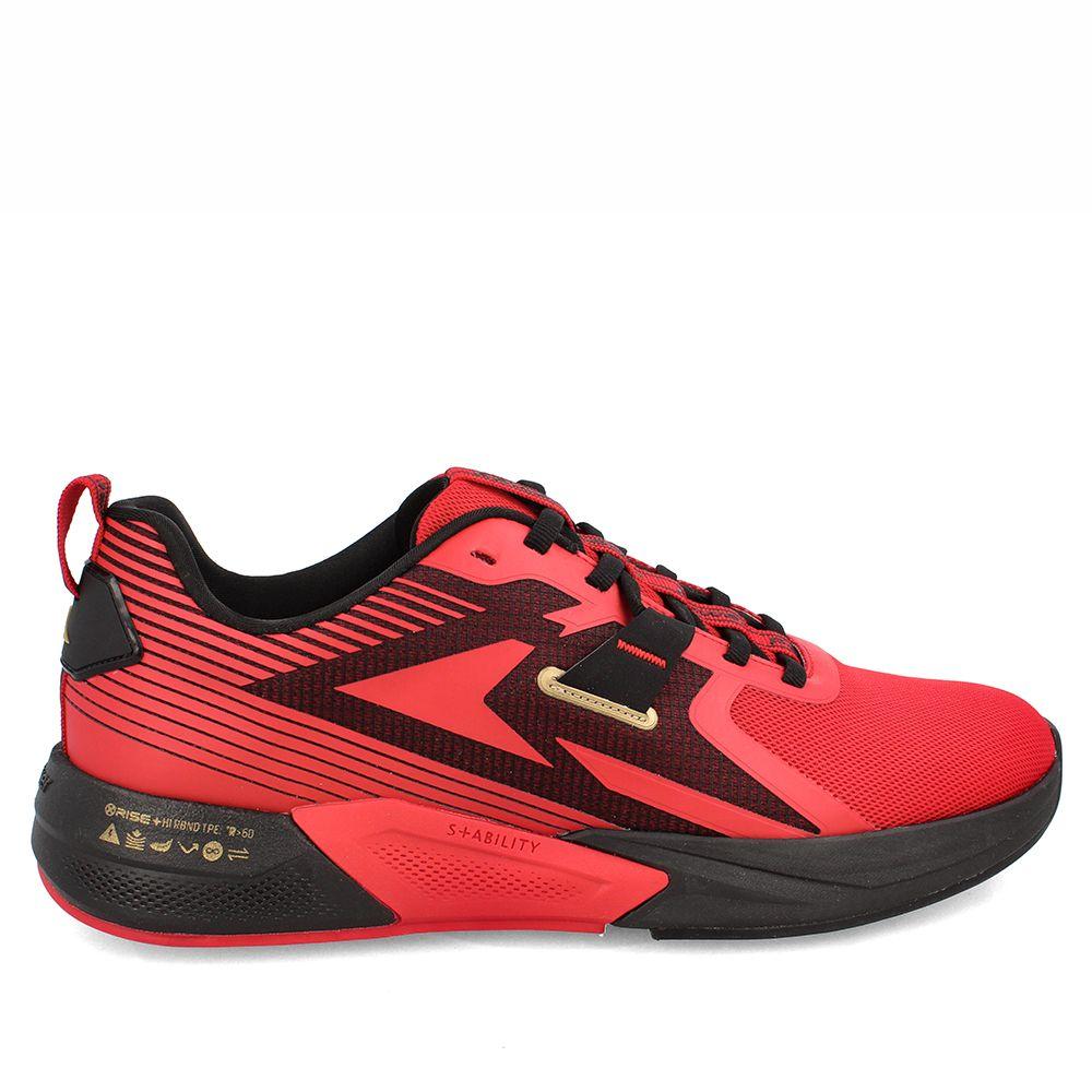 Zapatilla Hombre Power Xorise+300 Tr Cipher Negro-Rojo-4