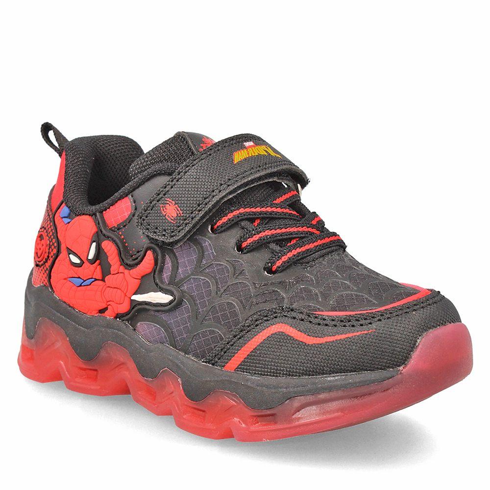 Zapatilla Niño Bubblegummers Luces Spiderman Marvel Negro-Rojo-0