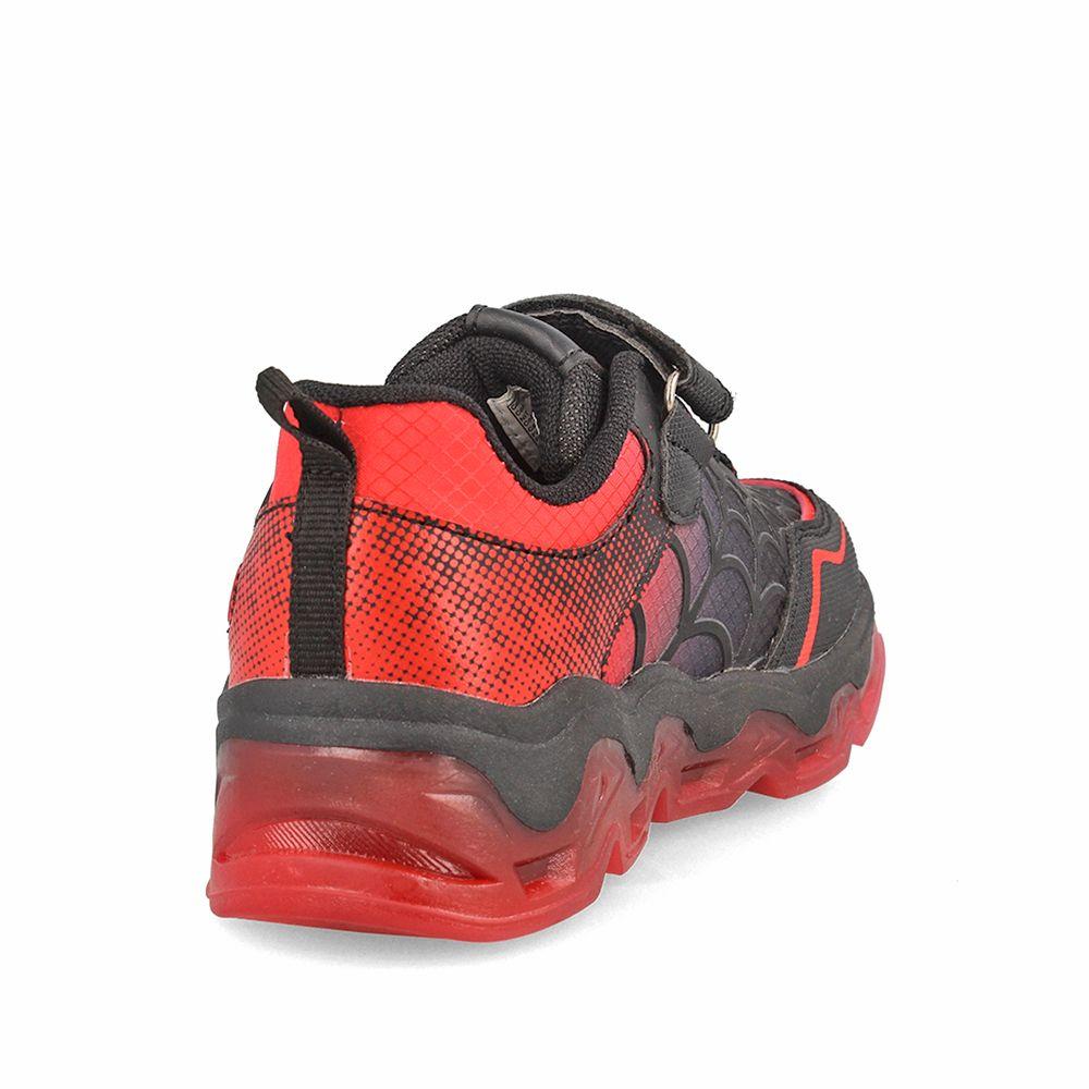 Zapatilla Niño Bubblegummers Luces Spiderman Marvel Negro-Rojo-3