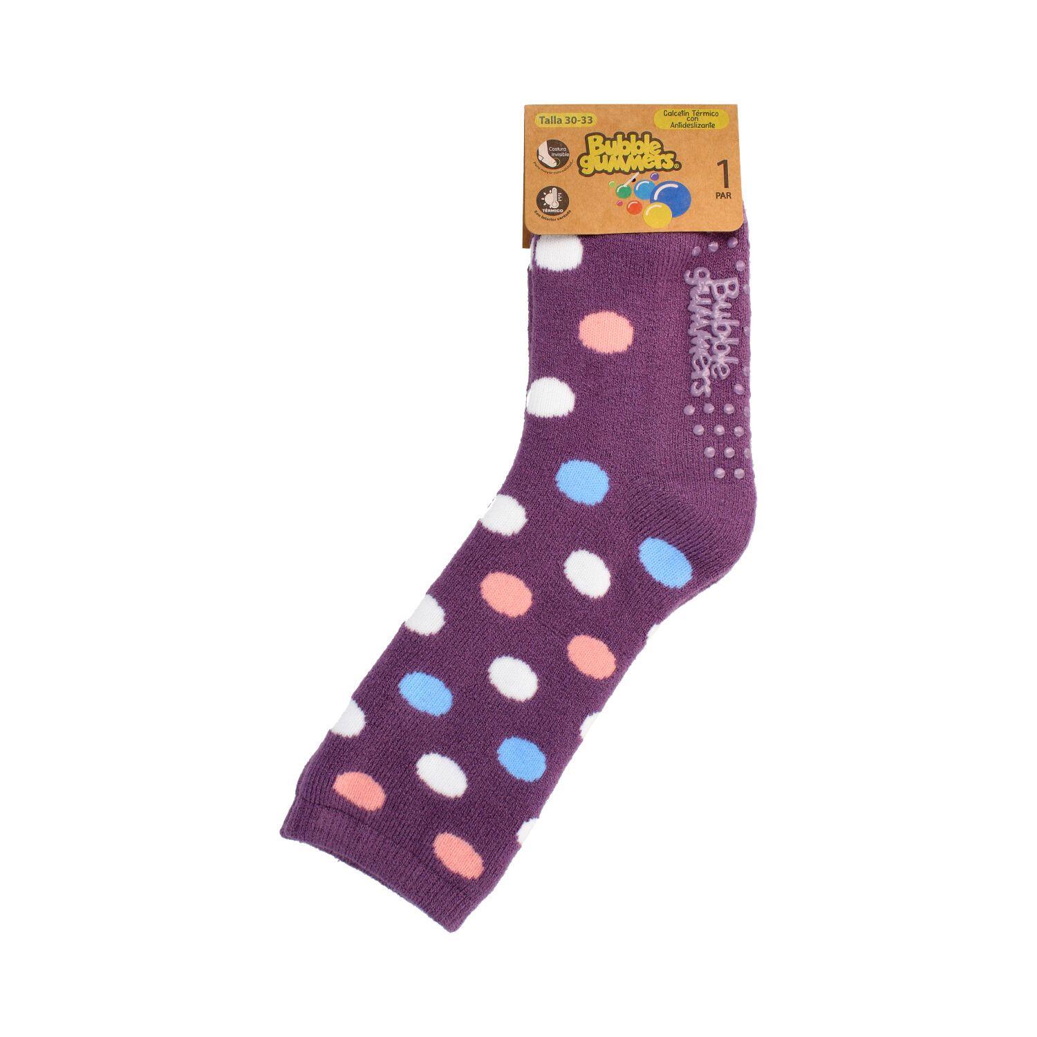 Calcetín Niña Bubblegummers Dots Lila-0
