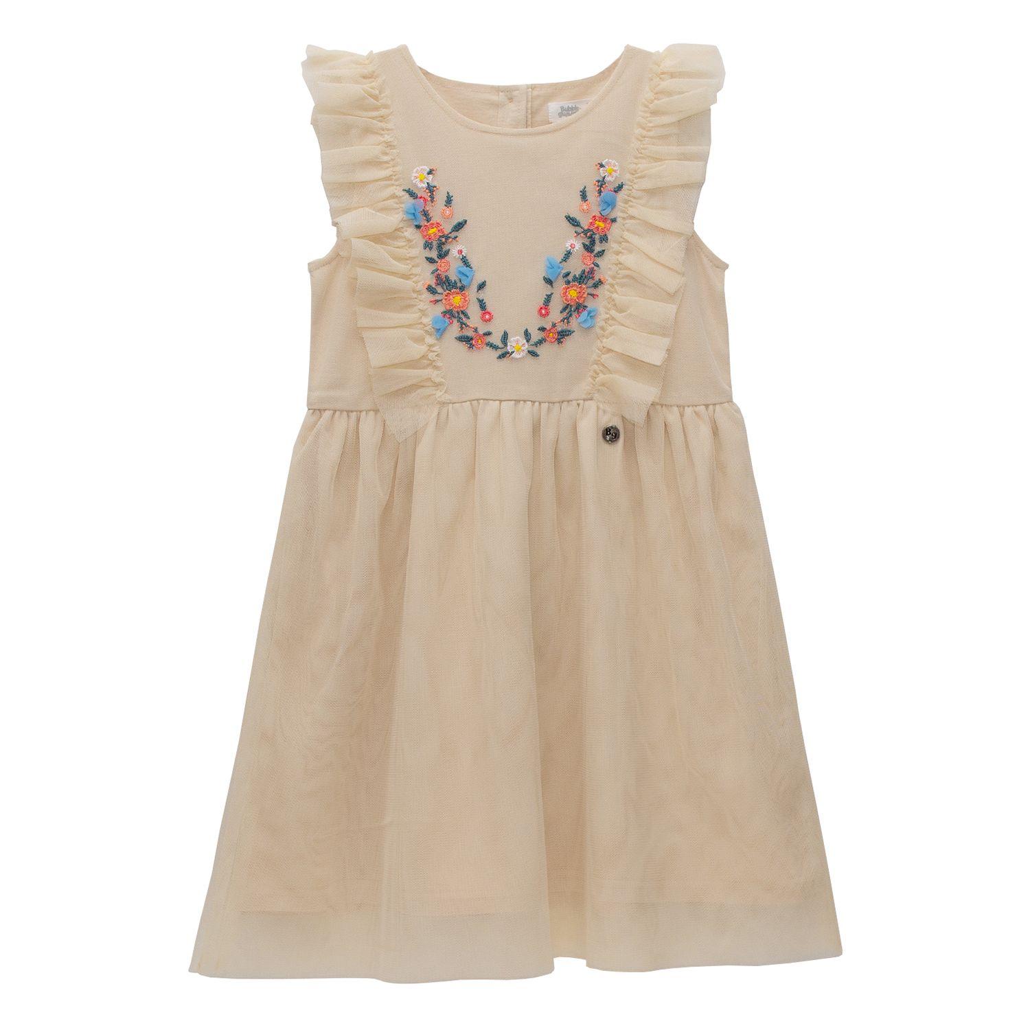 Vestido Niña Bubblegummers Magnolia Beige Teens-0