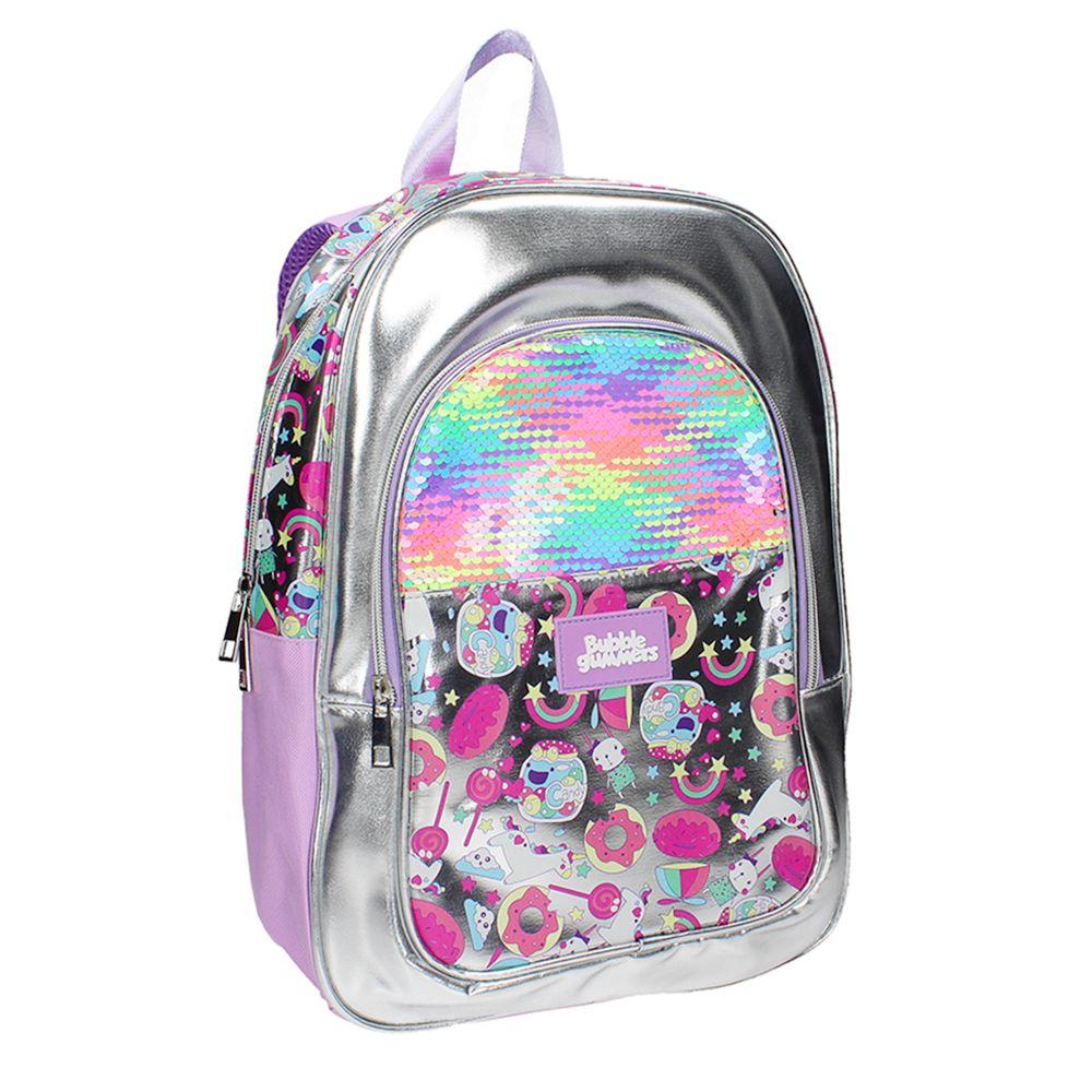 MOCHILA NIÑA BUBBLEGUMMERS PHYGITAL PLATEADO-1