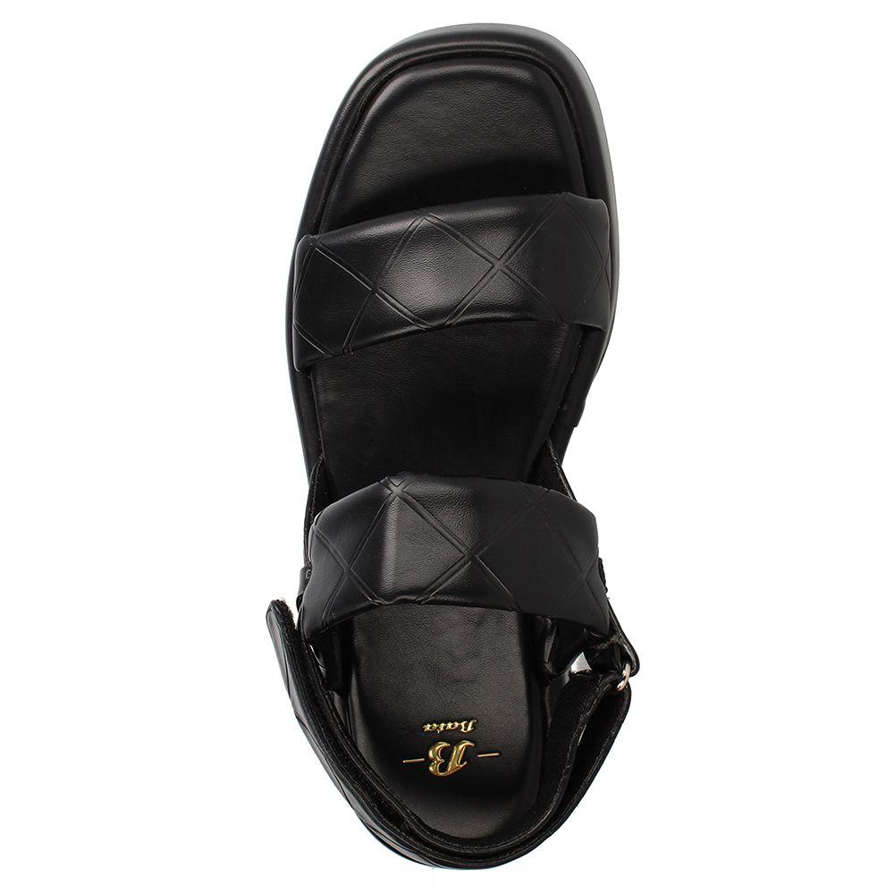 Sandalia Mujer Bata Crystal Negro Broche-5