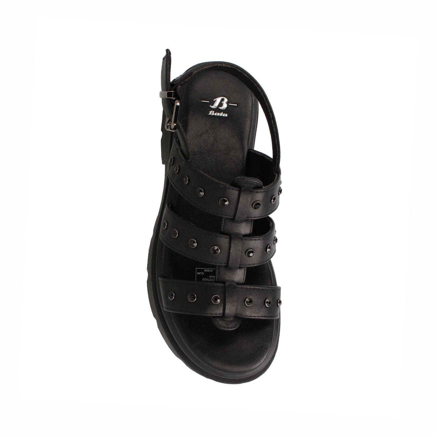 Sandalia Mujer Bata Layla Negro-3