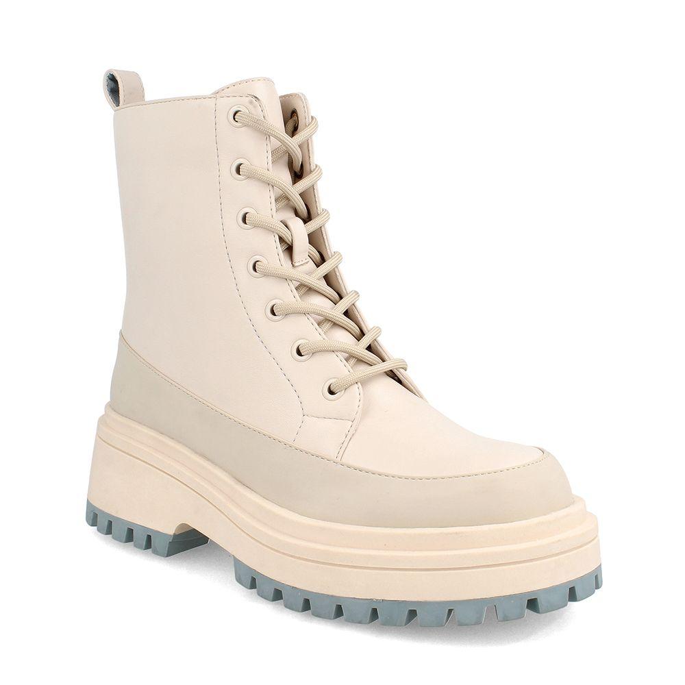 Botín Mujer Bata Red Label Mokka Blanco-1