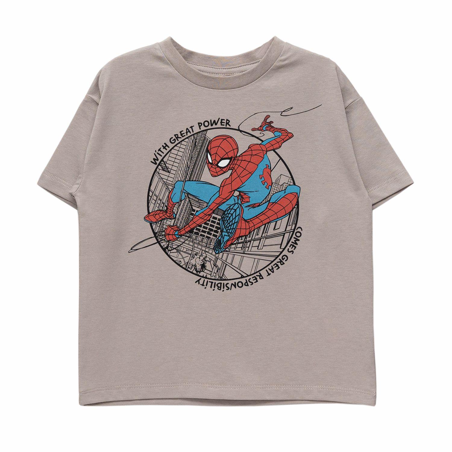 Polera Niño Bubblegummers Spiderman Gris-0