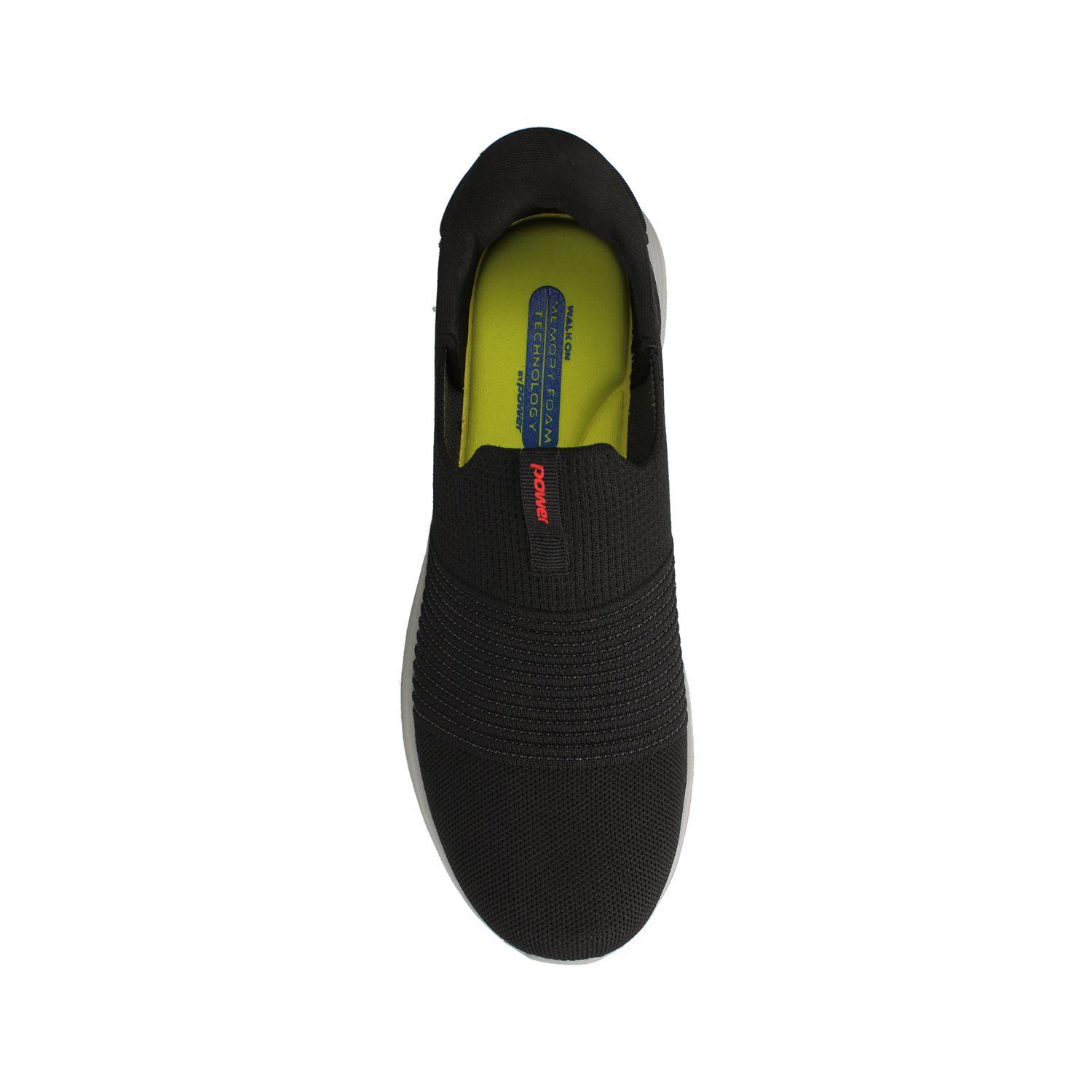 Zapatilla Hombre Power N-Walk Akari Easyslide Negro-Blanco-3