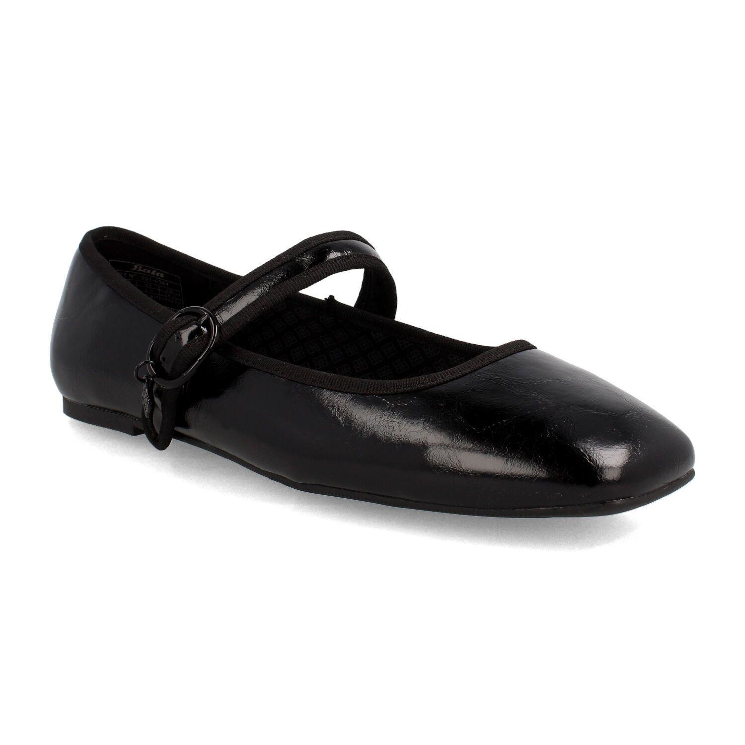 Ballerina Mujer Bata Red Label Kira Negro-1