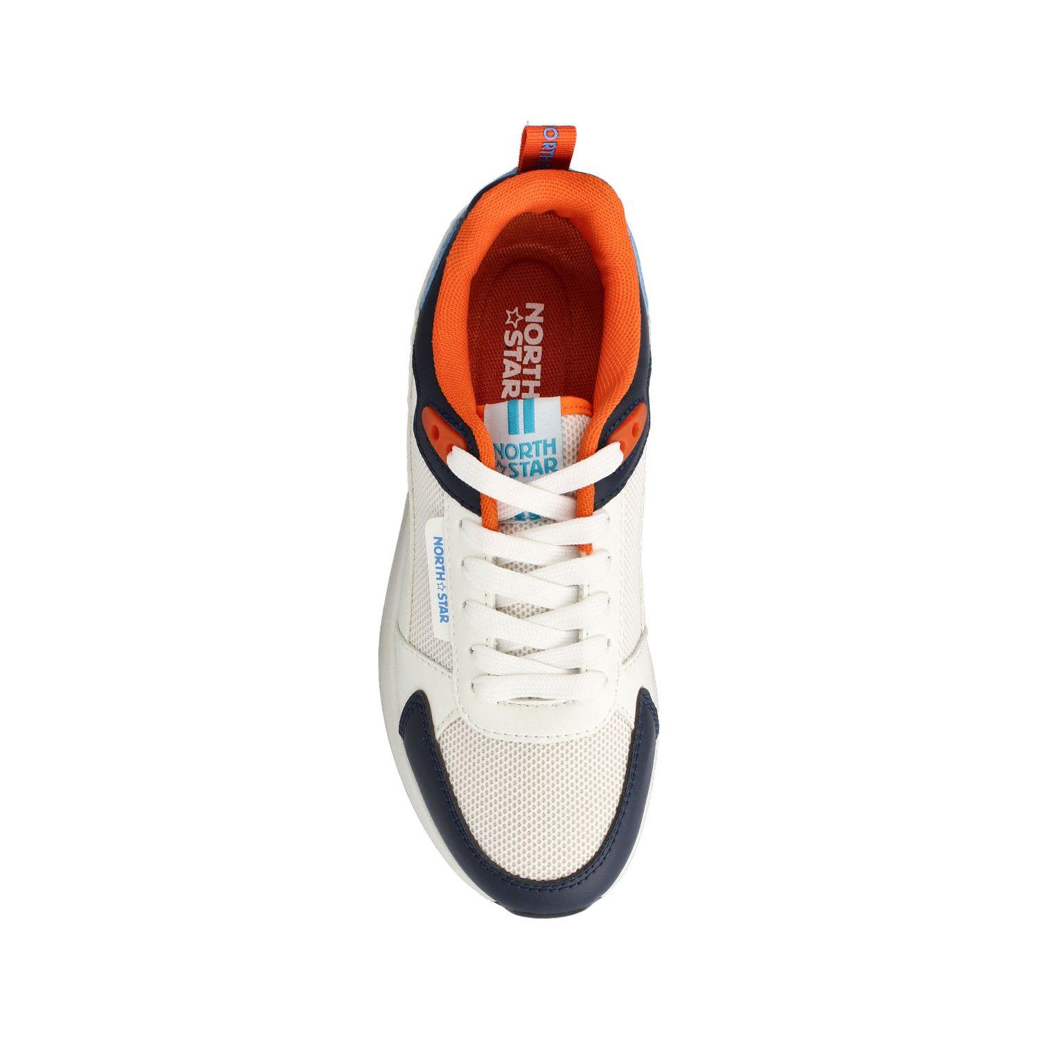 Zapatilla Niño North Star Spot Blanco-Orange-3