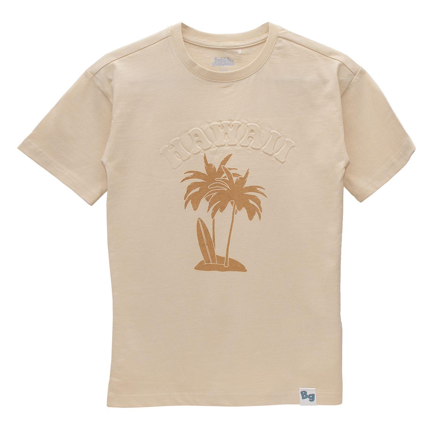 Polera Manga Corta Niño Bubblegummers Alerce Beige-0