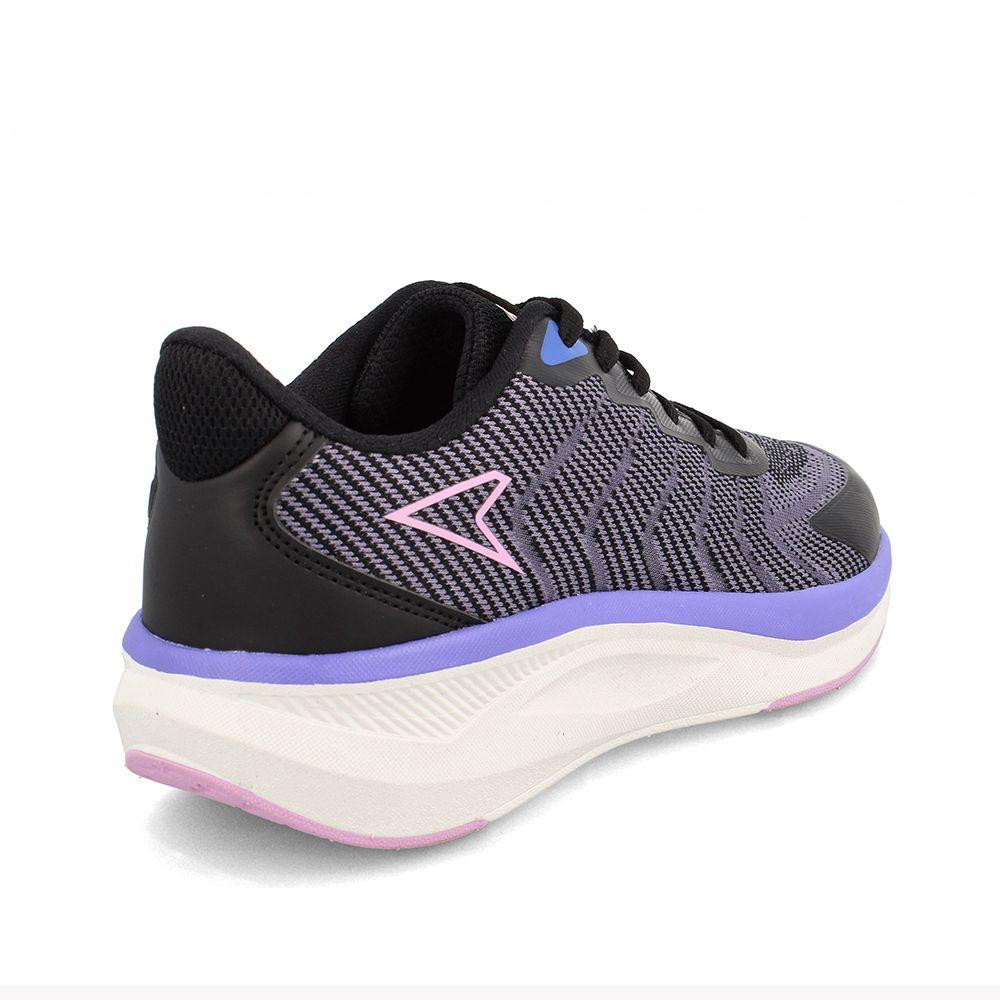 Zapatilla Mujer Power Stride Negro-Lila-3