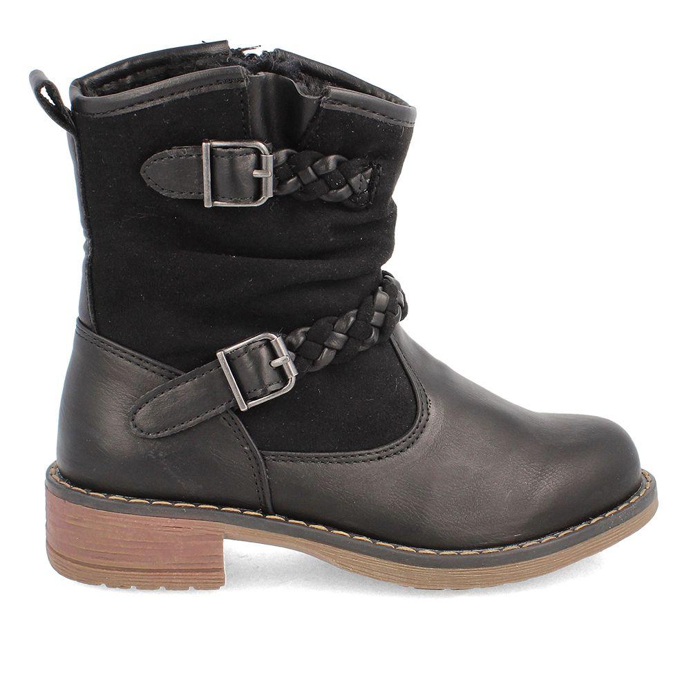 BOTA NIÑA BATA TERRA NEGRO 34-38-4