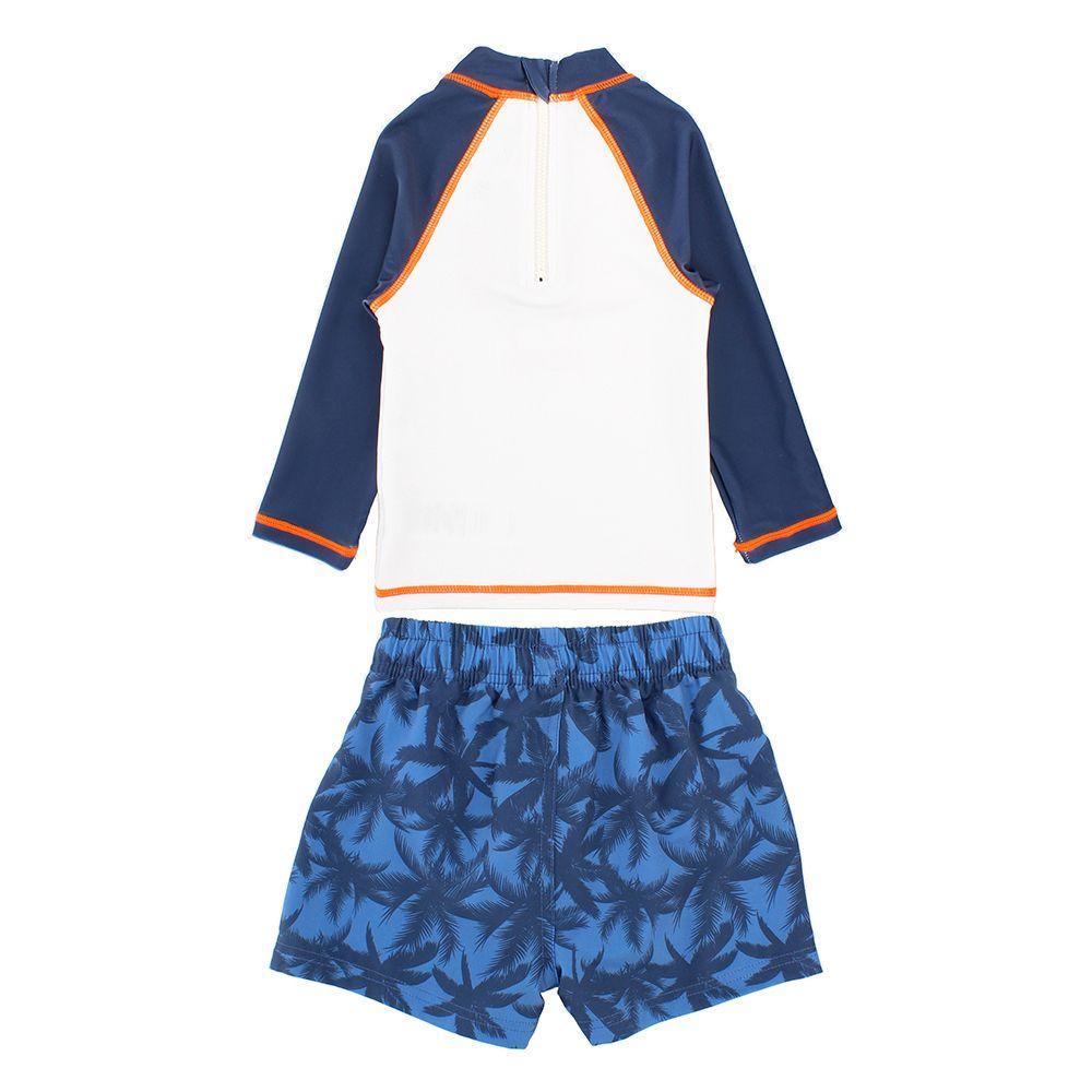 Traje De Baño Niño Bubblegummers Lotus Azúl-1