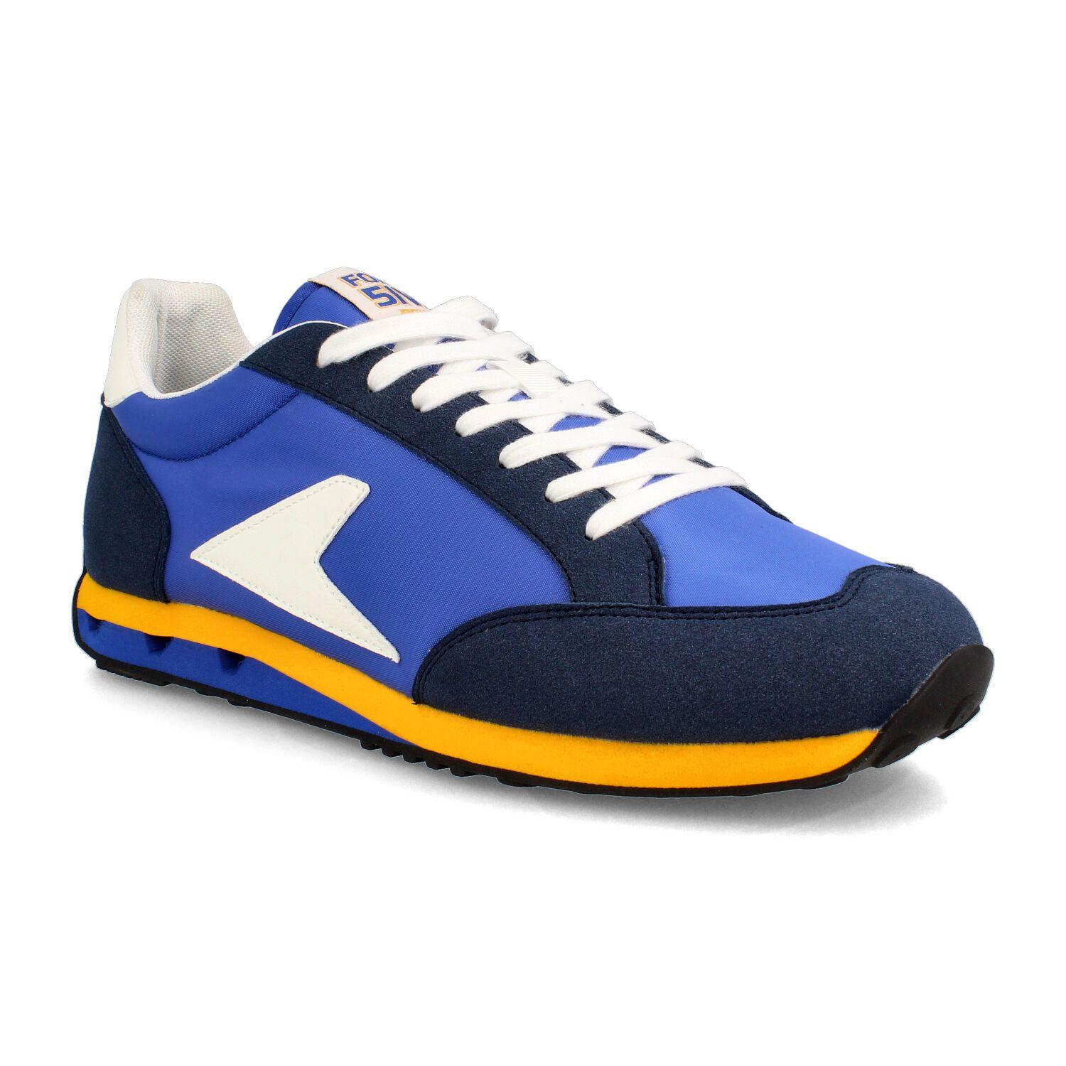 Zapatilla Hombre Power Force 5 Retrospec Azul Marino - Amarillo-1