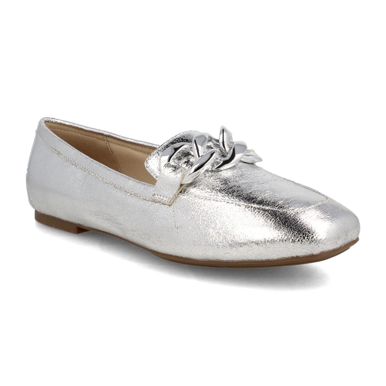 Ballerina Mujer Bata London Plateado-1