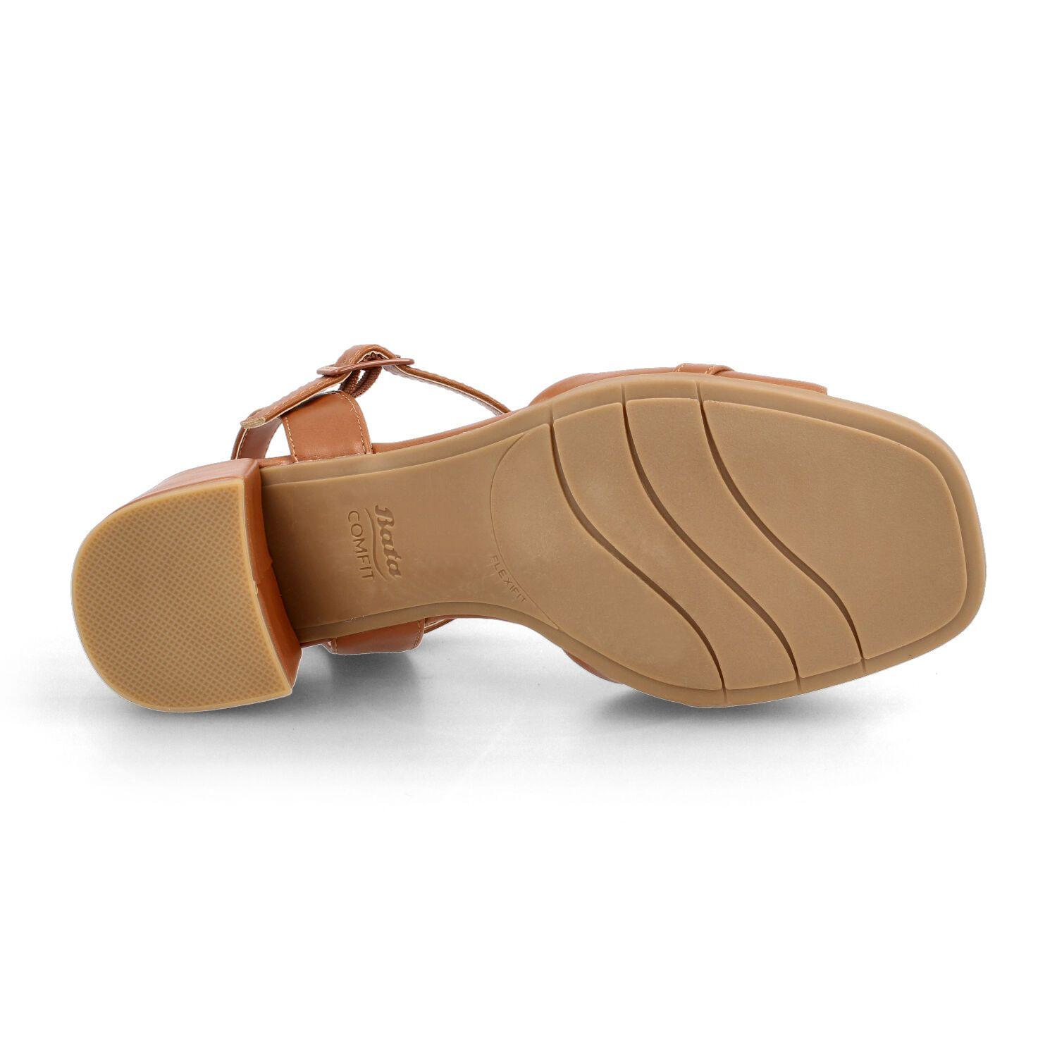 Sandalia Mujer Bata Federica Camel-4