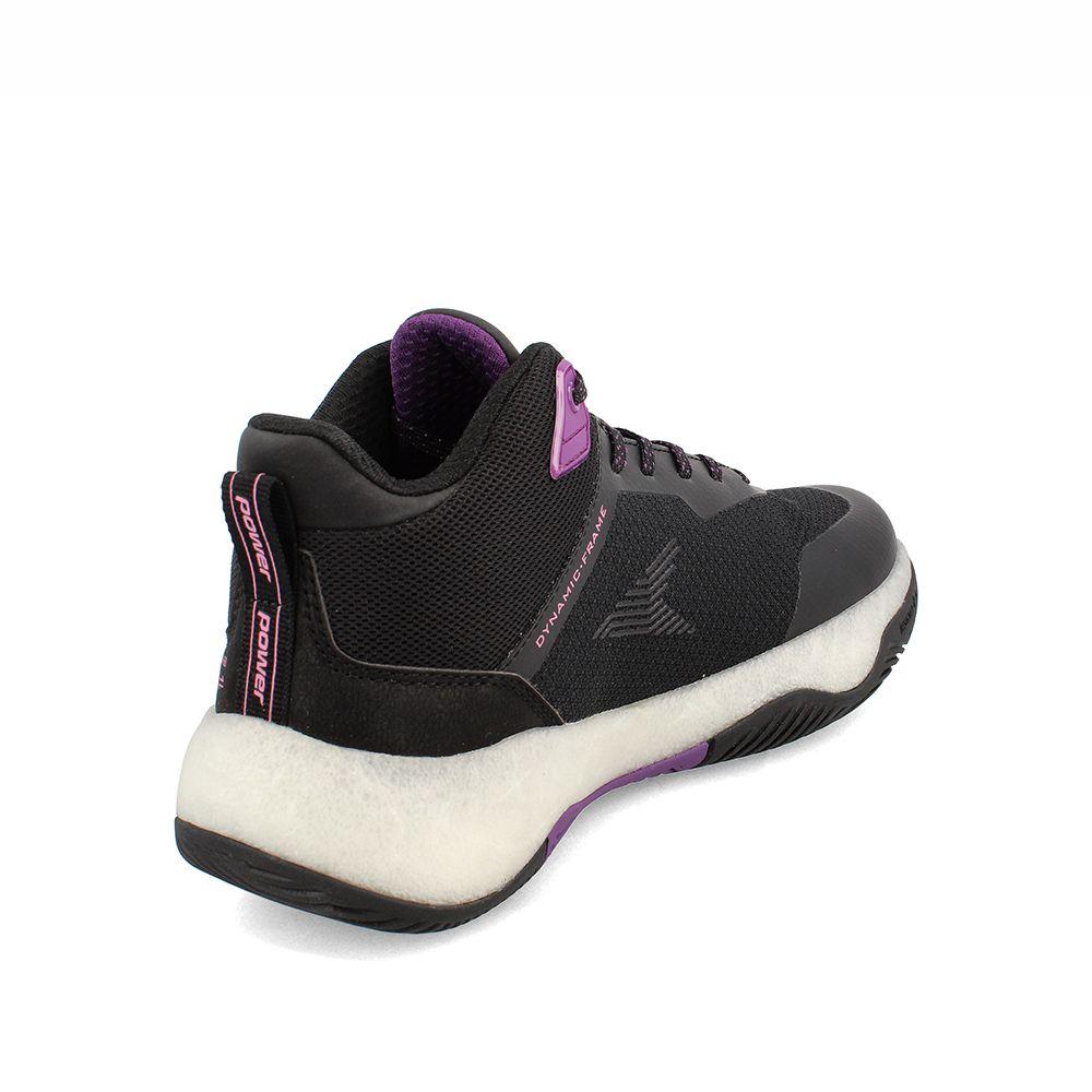 Zapatilla Mujer Power Xorise+300 Evo Clutch Negro-Lila-3