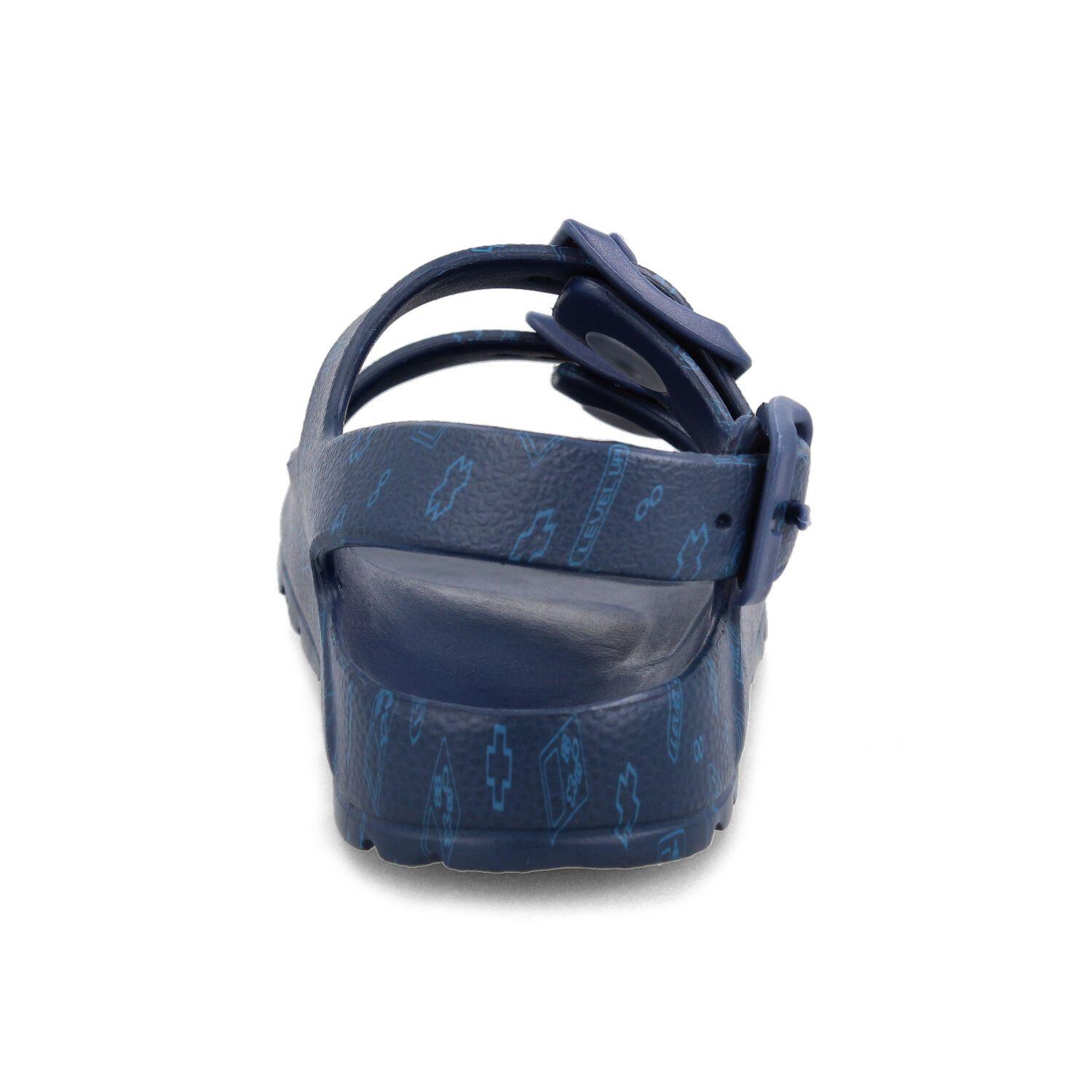 Sandalia  Niño Bubblegummers Floor Azul Marino - Blanco-2