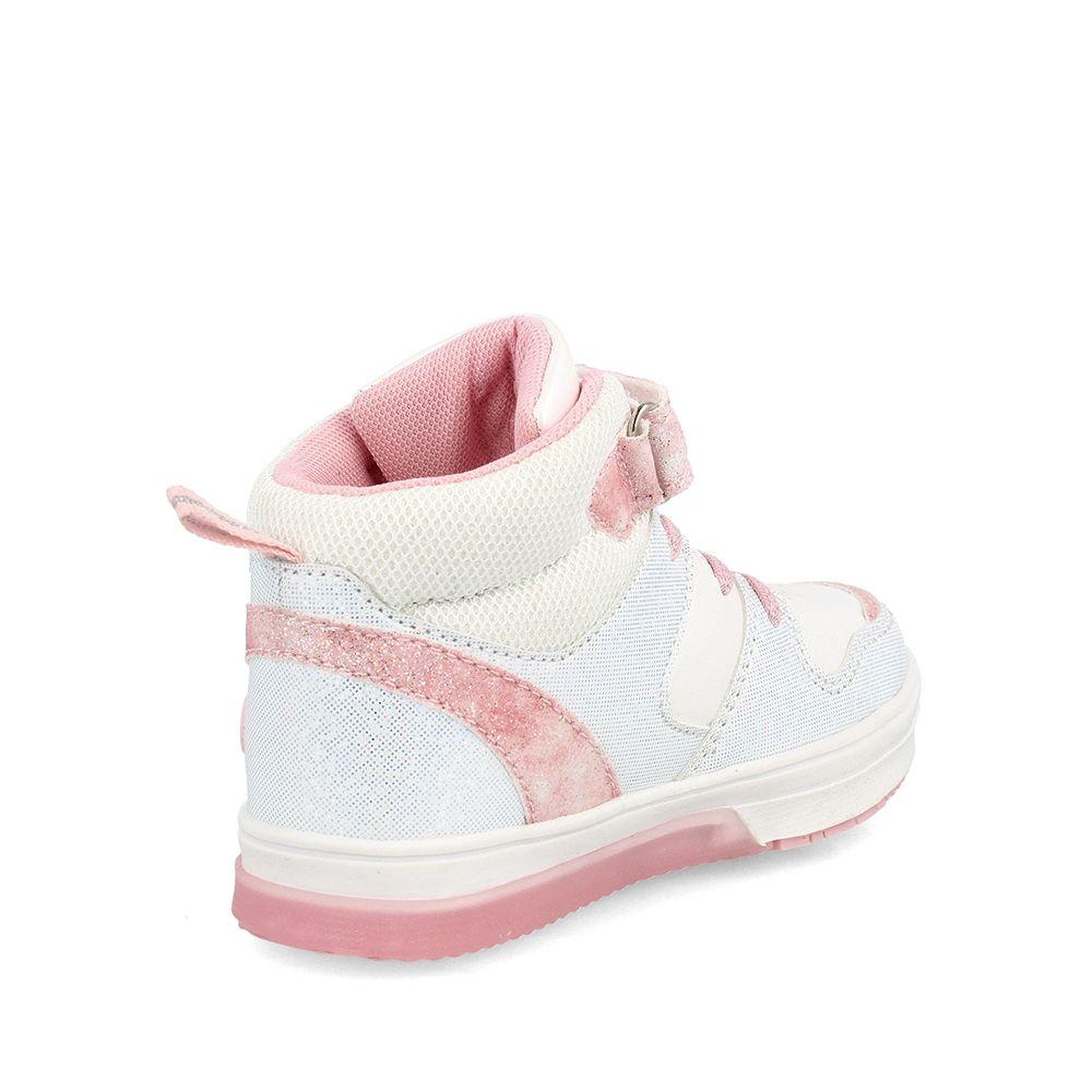 Zapatilla Niña Bubblegummers Luces Neon Blanco-Rosado-3