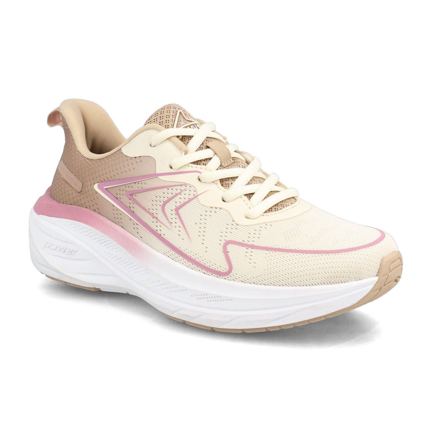 Zapatilla Mujer Power Libra Osaka Beige-Rosado-1