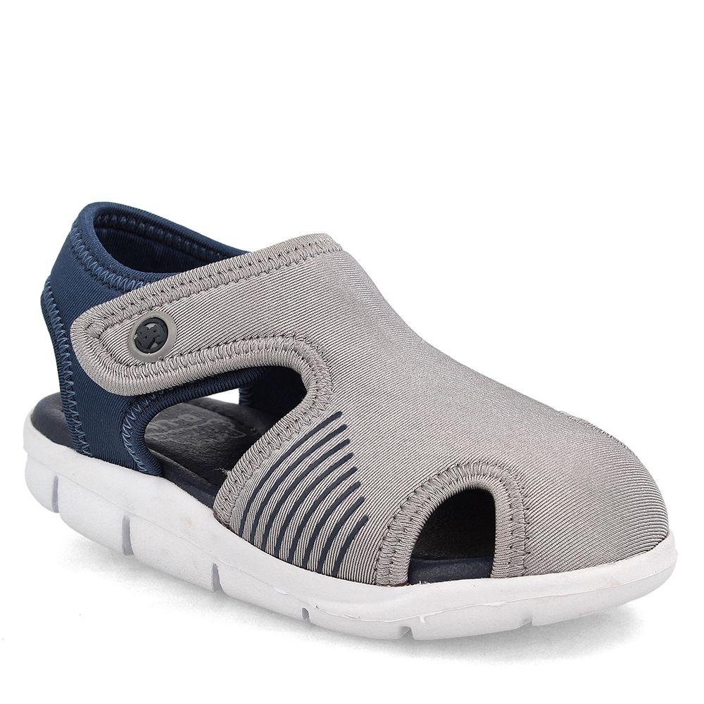 Sandalia  Niño Bubblegummers Bentley Gris-Azul-1