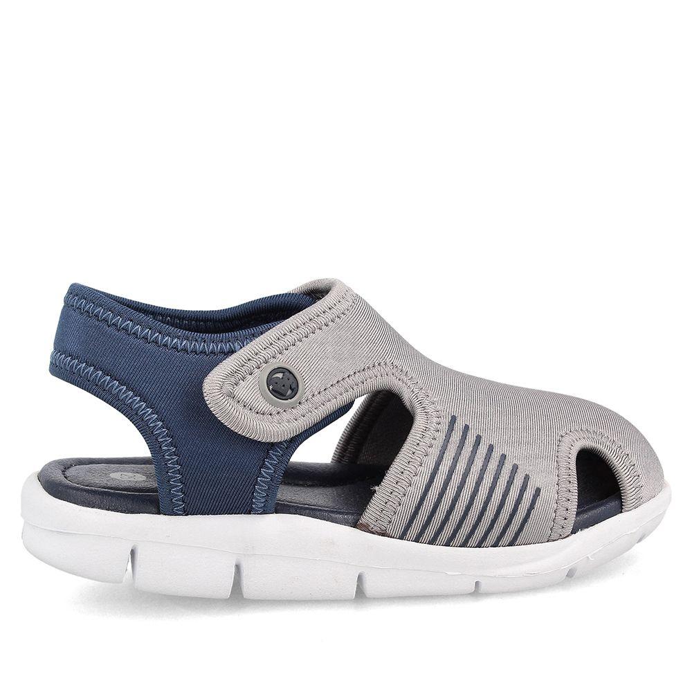 Sandalia  Niño Bubblegummers Bentley Gris-Azul-4
