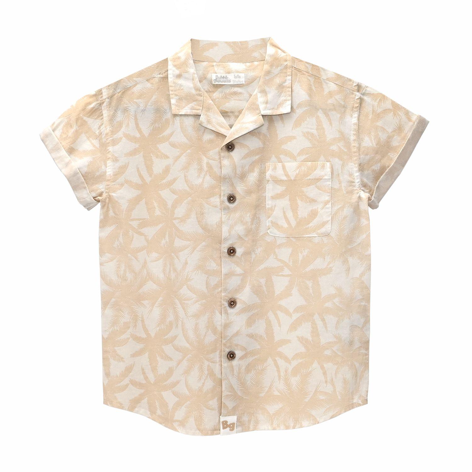 Camisa Niño Bubblegummers Palms Beige-0