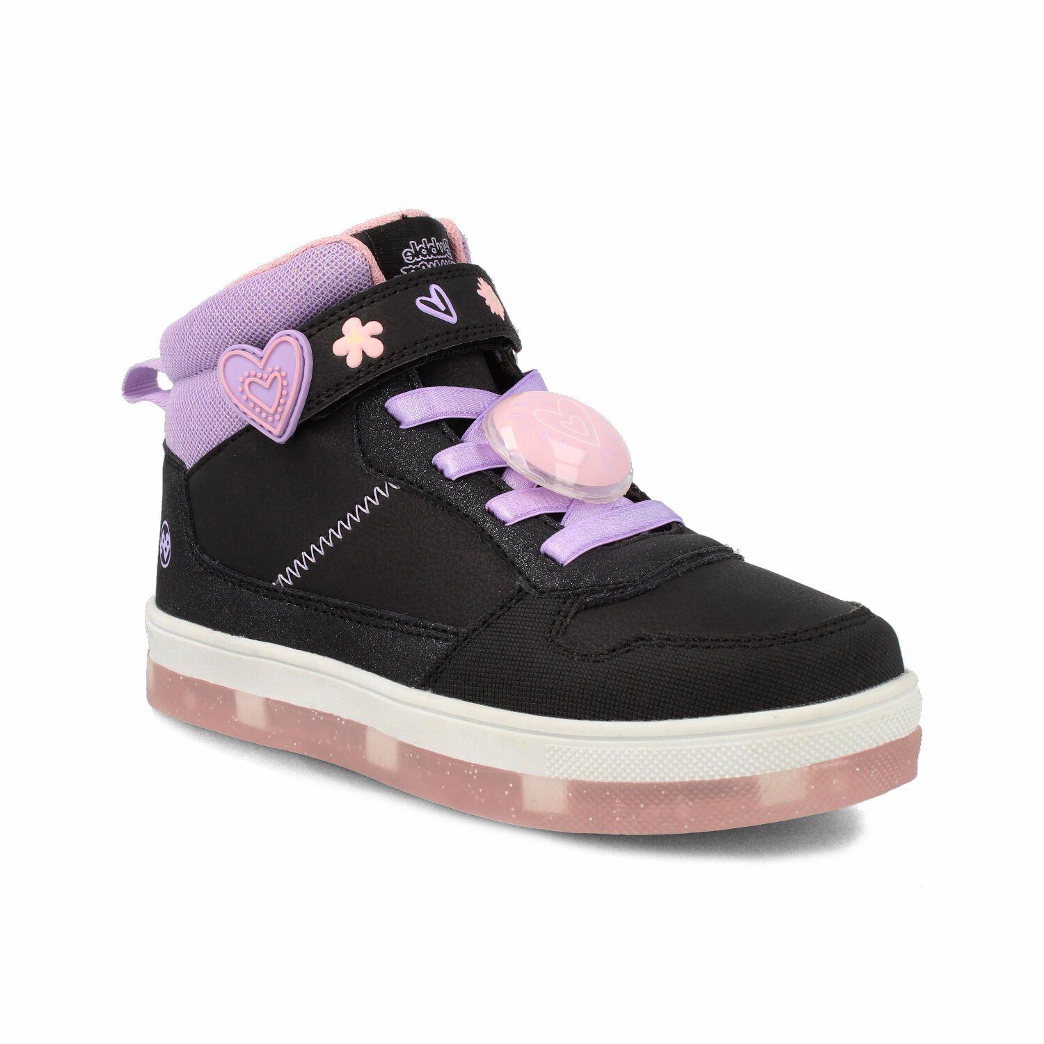 Zapatilla Niña Bubblegummers Nate Negro - Lila-1