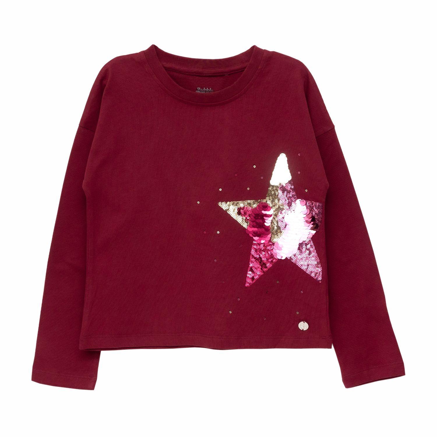 Polera Niña Bubblegummers Nata 2 Burdeo-0