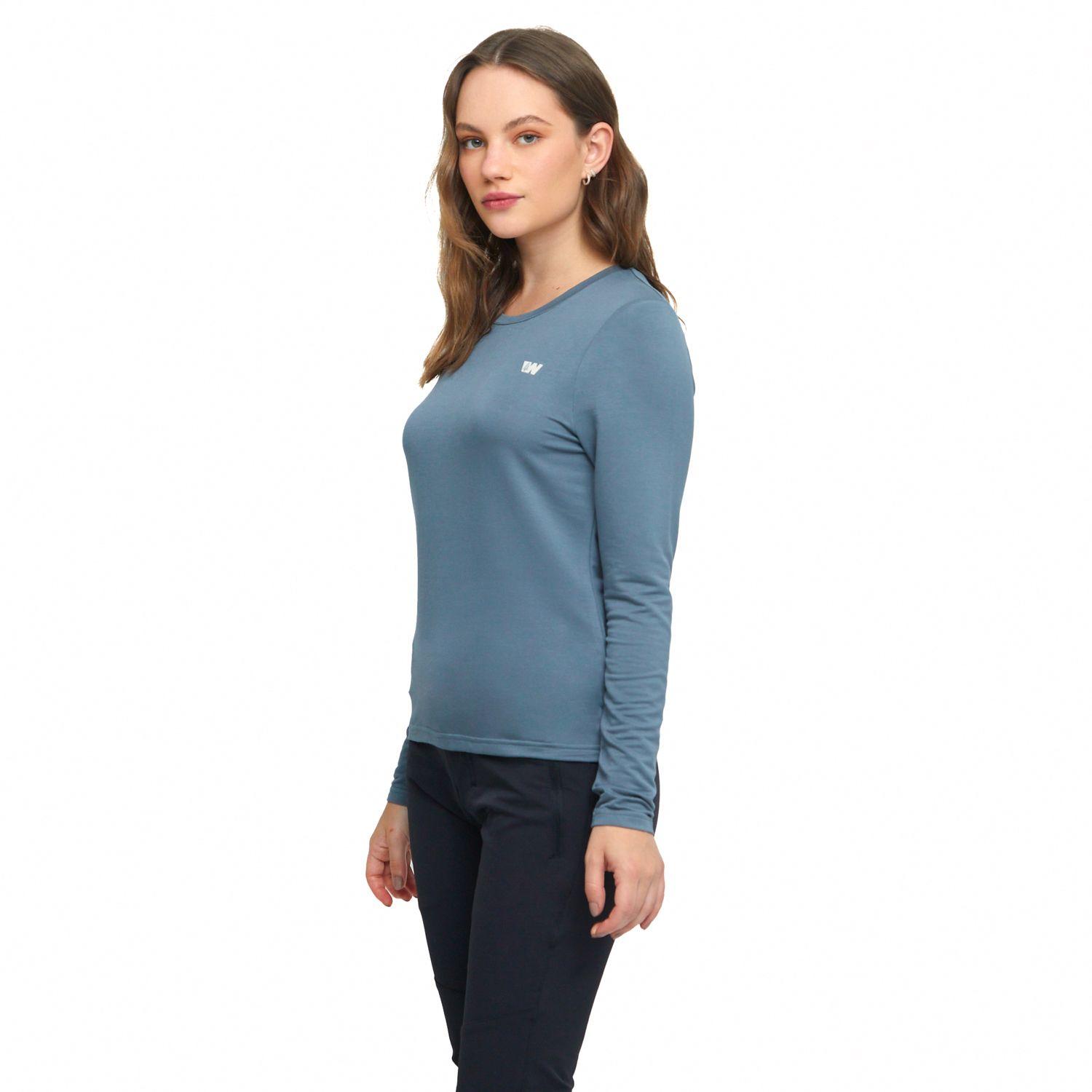 POLERA MANGA LARGA MUJER WEINBRENNER CALGARY AZÚL - GRIS-2