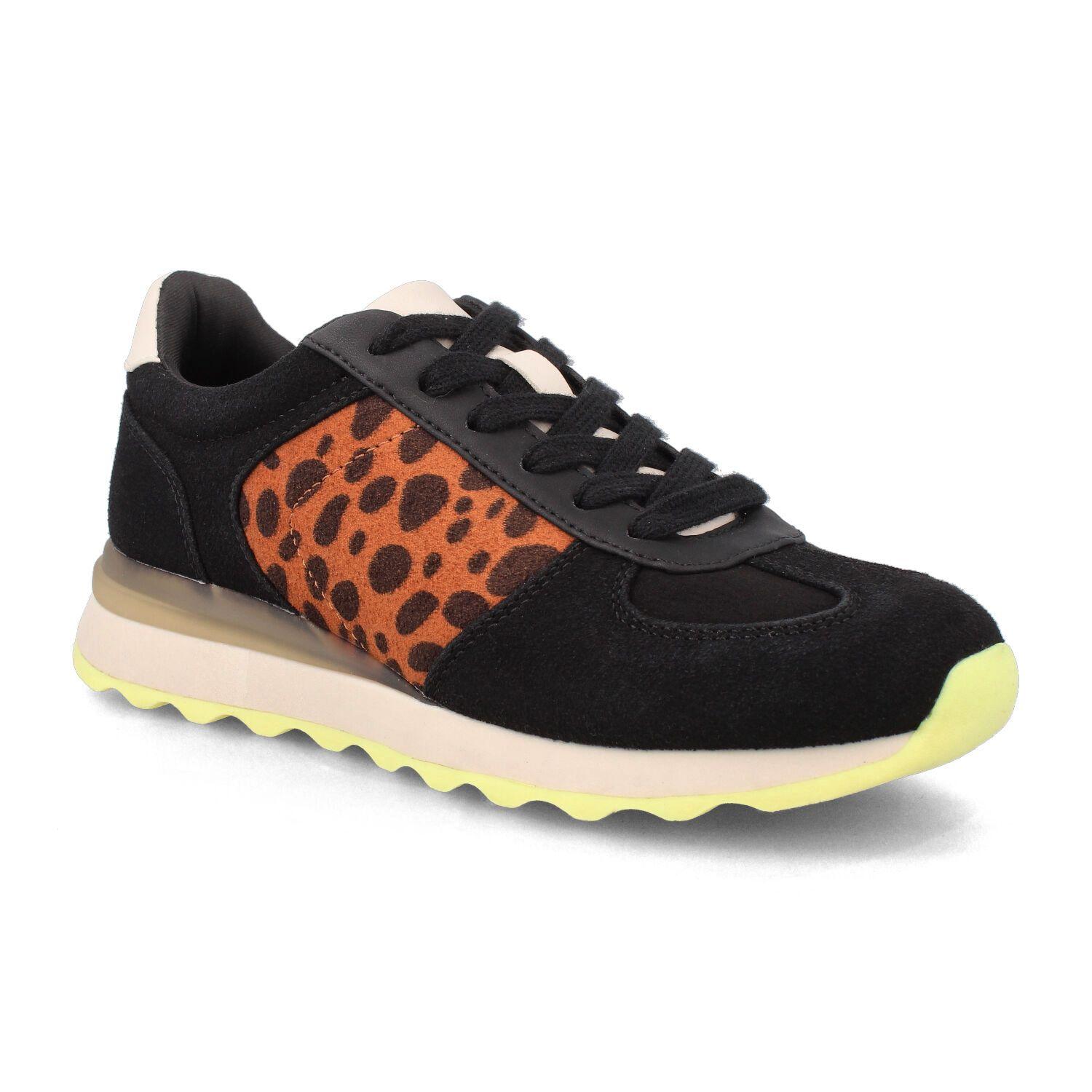 Zapatilla Mujer Bata Colmen Negro - Animal Print-1