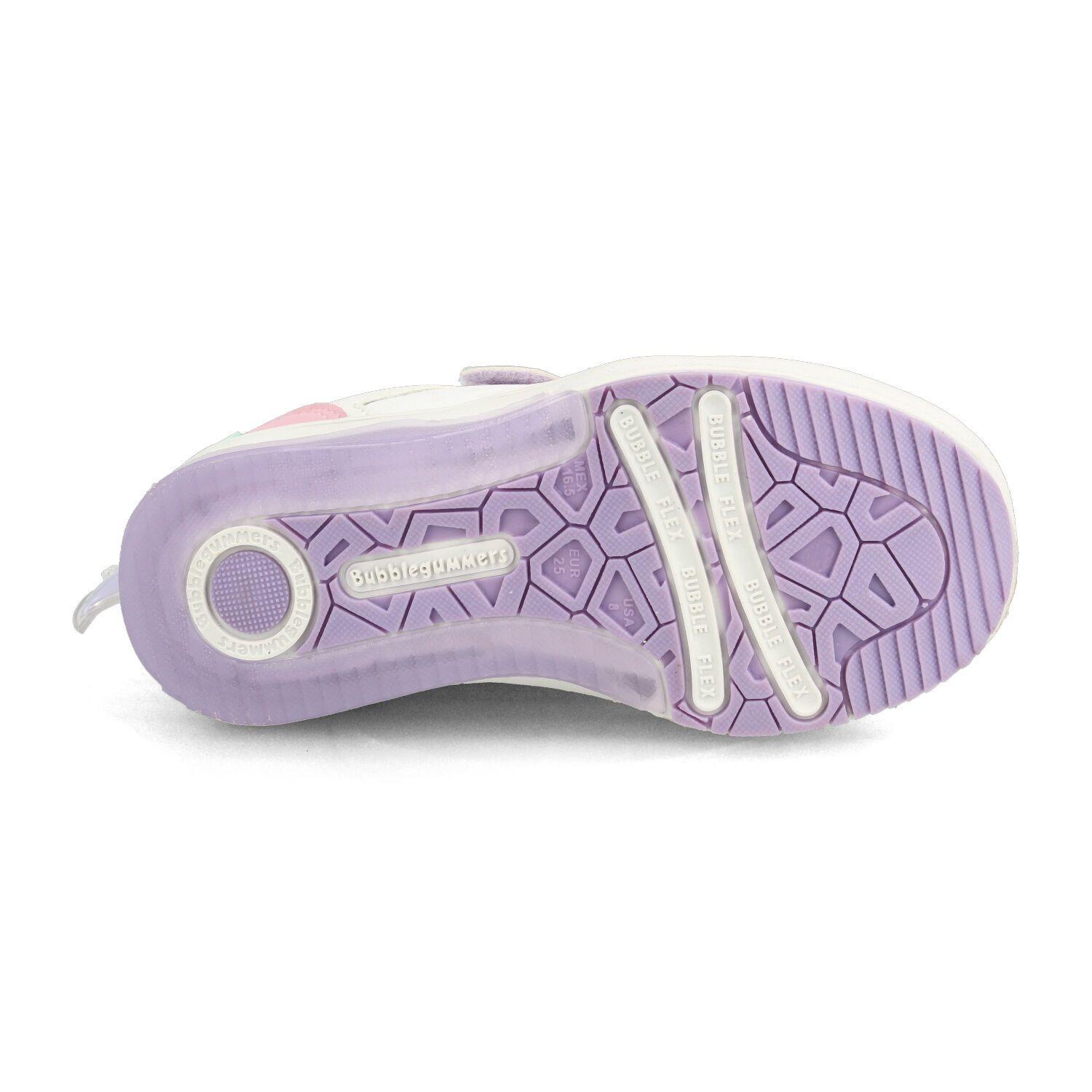 Zapatilla Niña Bubblegummers Neon Blanco-Lila-4