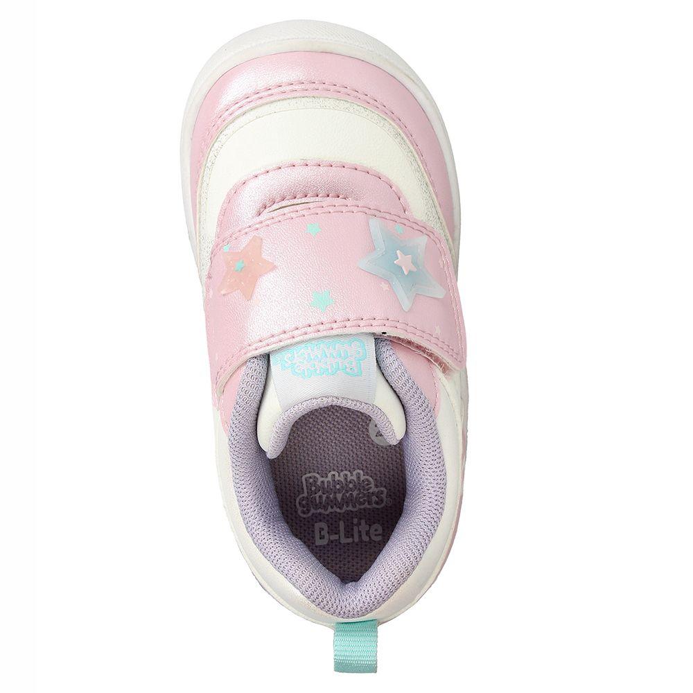 Zapatilla Niña Bubblegummers Luces Tokio Blanco-Rosado-5