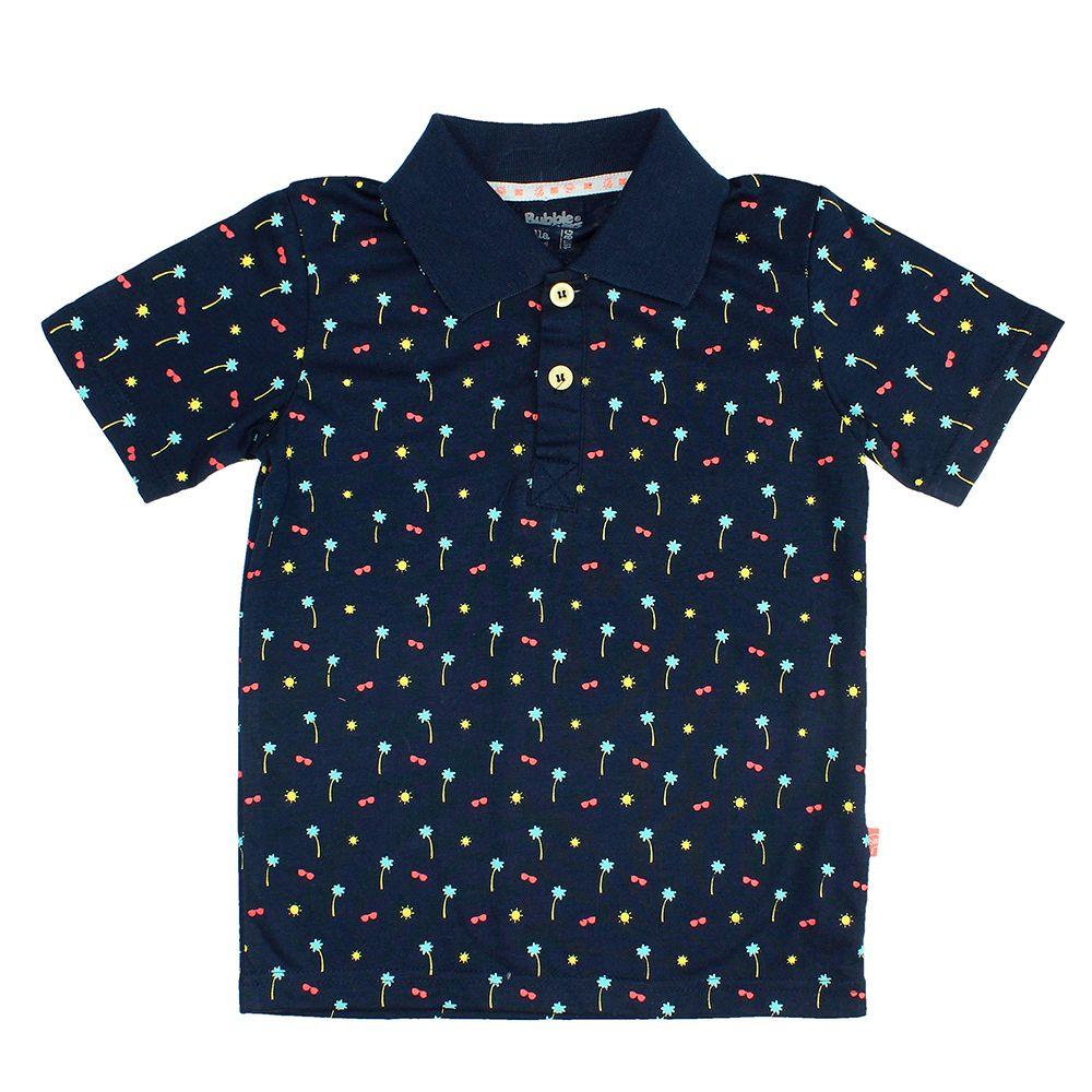 POLERA NIÑO BUBBLEGUMMERS ELEVATED NATURE BLUE-0