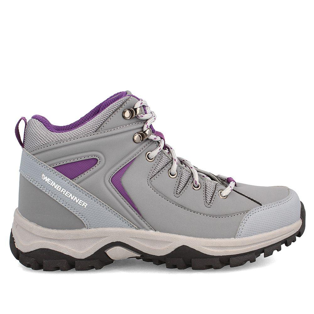 Botín Mujer Weinbrenner Florida Gator Mid Gris - Morado-0