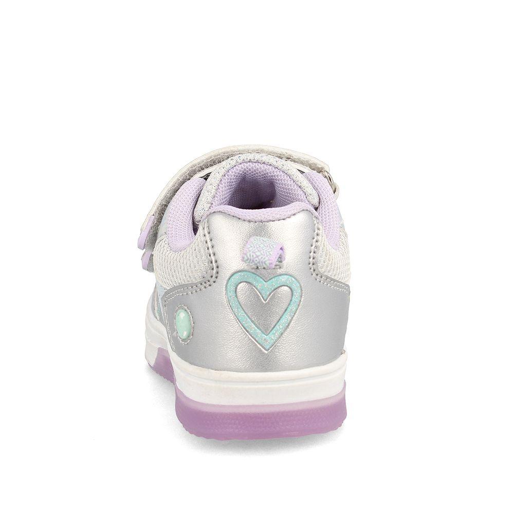 Zapatilla Niña Luces Bubblegummers Neon Plateado-2