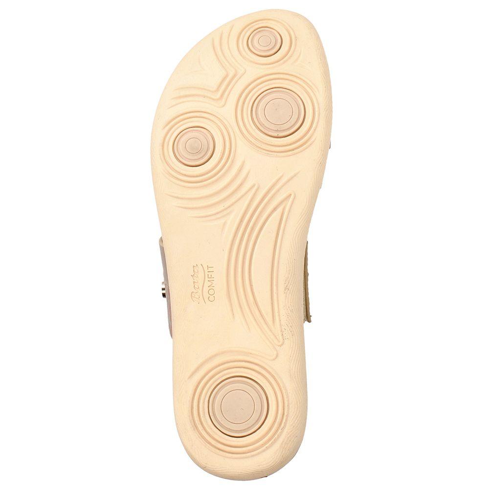 SANDALIA MUJER BATA COMFIT COLERIN DORADO-6