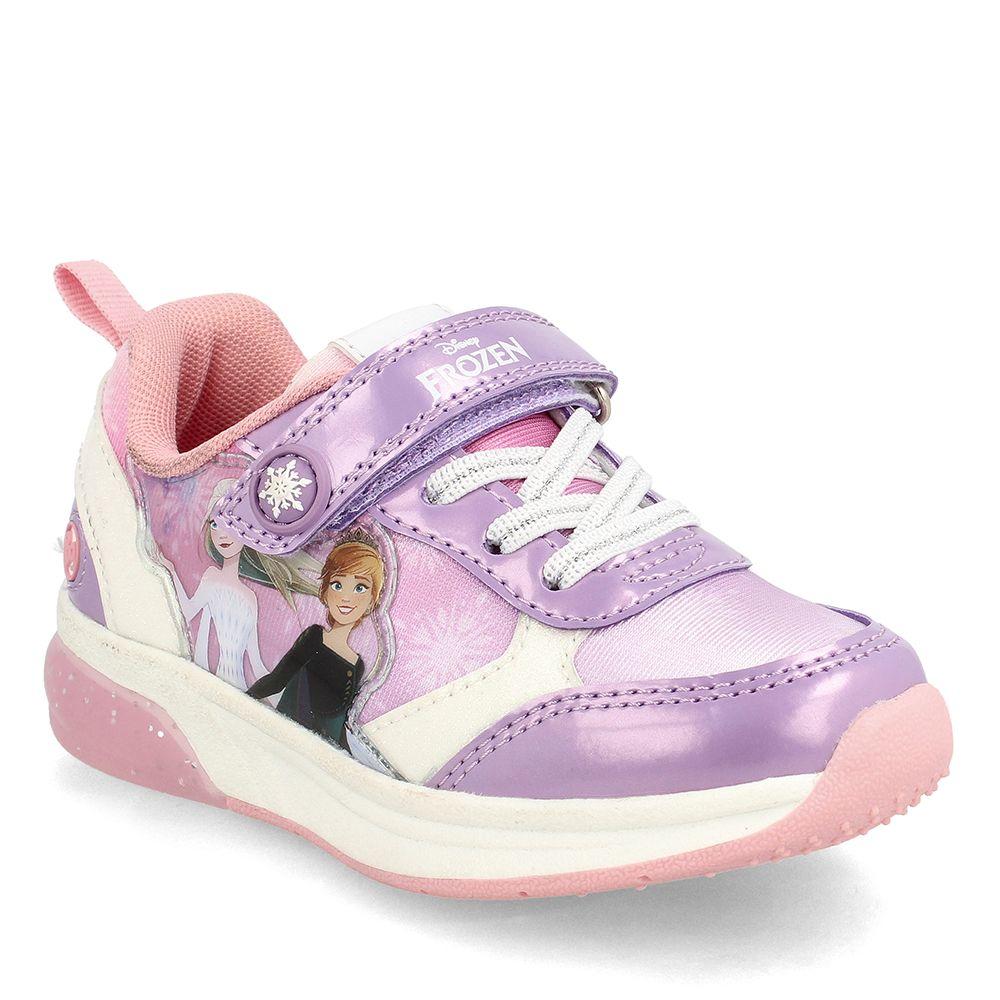 Zapatilla Niña Bubblegummers Luces Frozen Disney Lila-Blanco-0