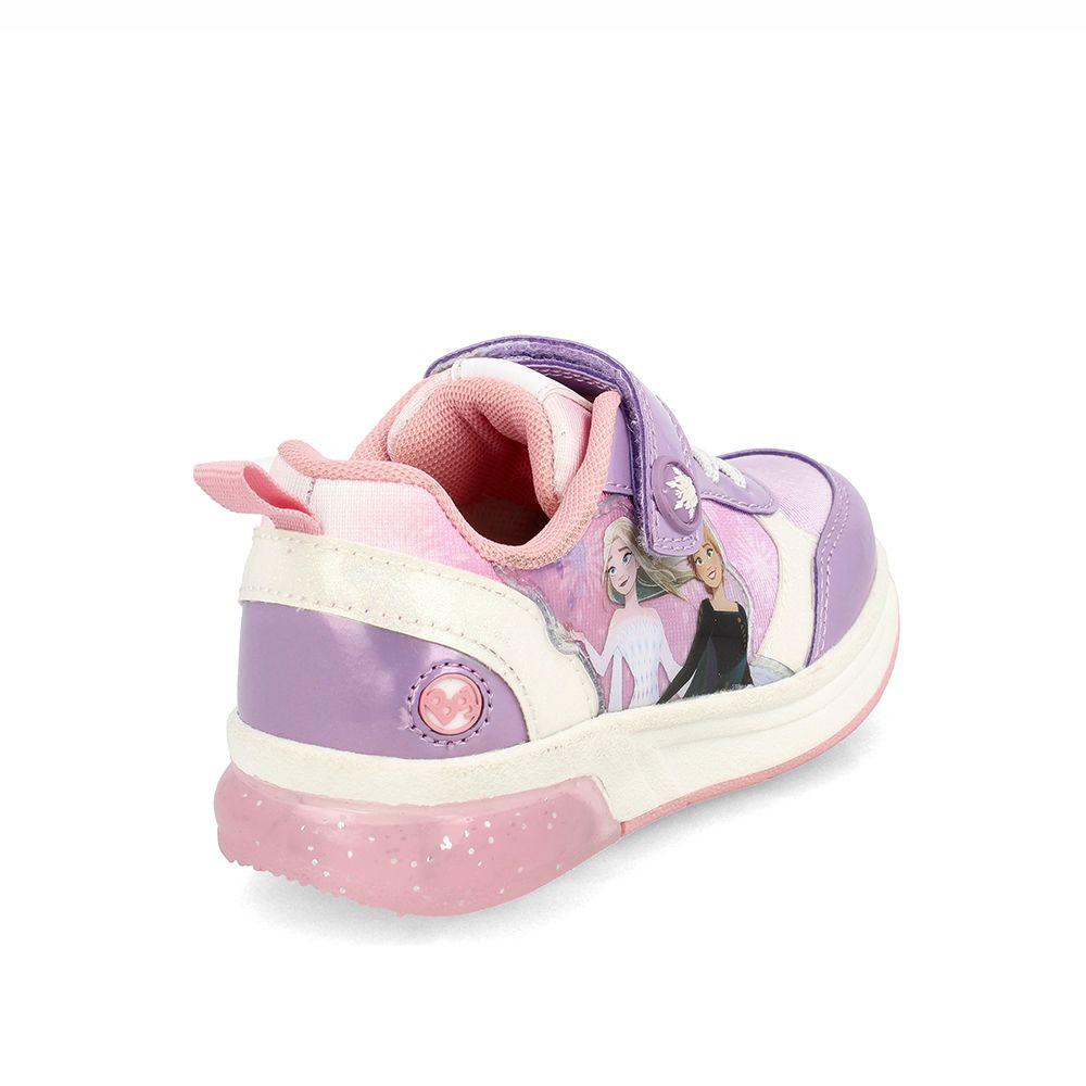 Zapatilla Niña Bubblegummers Luces Frozen Disney Lila-Blanco-3