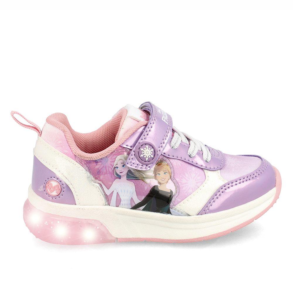 Zapatilla Niña Bubblegummers Luces Frozen Disney Lila-Blanco-7