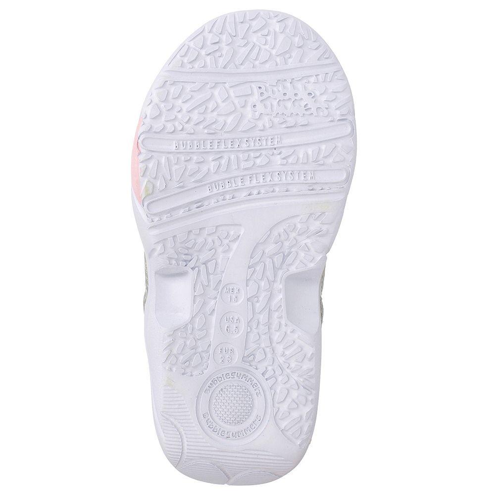 ZAPATILLA NIÑA BUBBLEGUMMERS RACQUET PLATA ROSADO 22 - 25-6