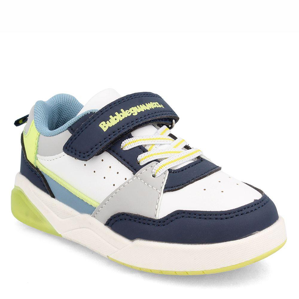 Zapatilla Niño Bubblegummers Luces Dakar Blanco-Azul-0