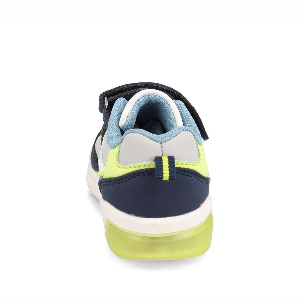 Zapatilla Niño Bubblegummers Luces Dakar Blanco-Azul-2
